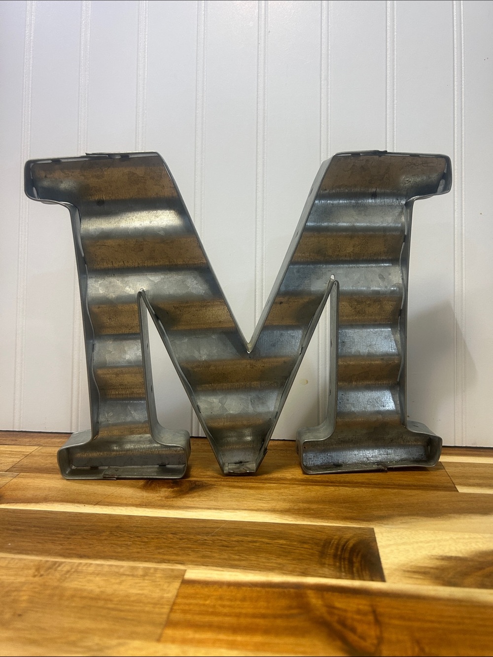Galvanized Metal Letter M